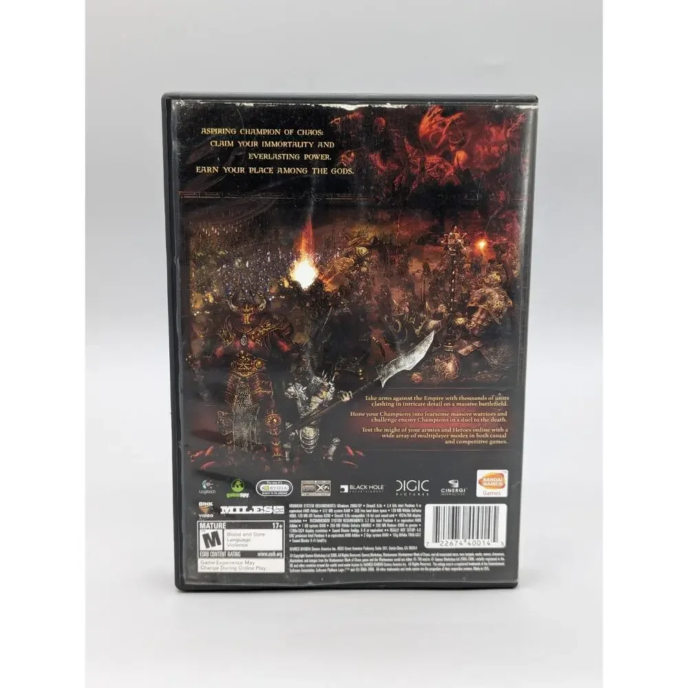 Warhammer Mark of Chaos PC 2006 6 Discs With Manual Bandai Games